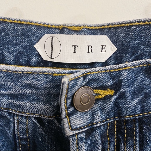 TRE by Natalie Ratabesi Blue Straight Leg Seam Denim Jeans USA Made in LA 26 4 6 - Picture 4 of 7